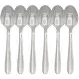B-home Theelepels - 6x - Zilver - RVS - dessertlepels/koffielepels/ijslepels