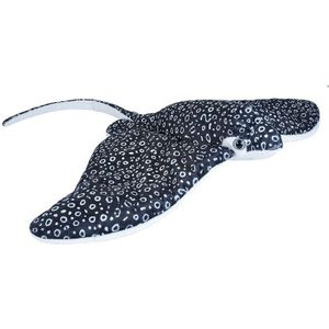 Pluche zwarte adelaarsrog knuffel 35 cm - Roggen Zeedieren knuffels - Speelgoed voor kinderen