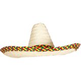 Guirca Mexicaanse Sombrero hoed voor heren - carnaval/verkleed accessoires - multi kleuren - dia 50 cm