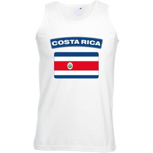 Costa Rica singlet shirt/ tanktop met Costa Ricaanse vlag wit heren