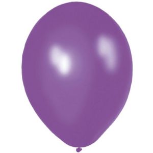 Party ballonnen paars 50x stuks - Feestartikelen en versieringen voor feestje en verjaardag