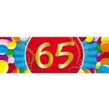 2x vlaggenlijn 65 jaar met gratis sticker