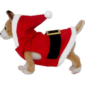 Kerstman jasje voor kleine hondjes / honden - kerstkleding