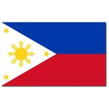 Landen vlag Filipijnen - 90 x 150 cm - met compacte draagbare telescoop vlaggenstok - zwaaivlaggen