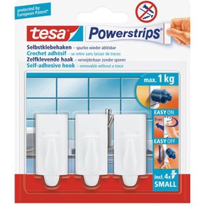 6x Tesa Powerstrips haken trend small - Klusbenodigdheden - Huishouden - Verwijderbare haken - Opplak haken 6 stuks