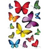 126x Vlinders dieren stickers - kinderstickers - stickervellen - knutselspullen