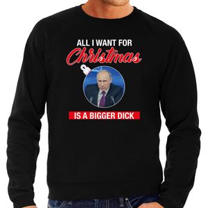 Putin All I want for Christmas foute Kerst trui - zwart - heren - Kerst sweater / Kerst outfit