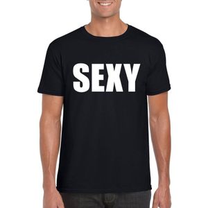 Sexy tekst t-shirt zwart heren