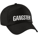 Gangster verkleed pet zwart voor kinderen - gangster baseball cap - carnaval verkleedaccessoire voor kostuum