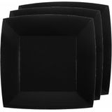 Santex Feest/verjaardag bordjes set - 40x stuks - zwart - 18 cm en 23 cm