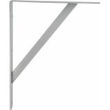 AMIG Plankdrager/planksteun van metaal - gelakt grijs - H500 x B325 mm - boekenplank steunen - tot 185 kg