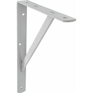AMIG Plankdrager/planksteun van metaal - gelakt grijs - H500 x B325 mm - boekenplank steunen - tot 185 kg