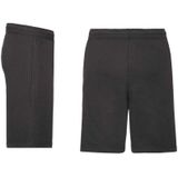 Zwarte shorts / korte joggingbroek voor heren - zwart - katoen - kort joggingbroekje