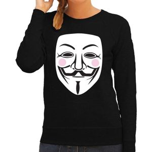 Vendetta masker sweater zwart voor dames - V for Vendetta / Anonymous trui