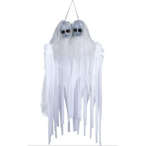 Horror/halloween decoratie spook/geest pop - siamese tweeling - hangend - 70 cm - griezelige poppen