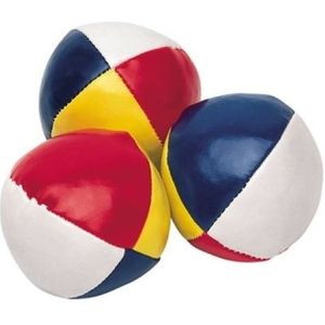 3x Gekleurde Jongleerballen 6,5 cm - Jongleerballen Speelballen Ballengooien