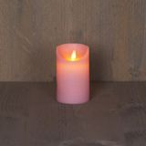Set van 3x Stuks Roze Led Kaarsen met Bewegende Vlam - Sfeer Stompkaarsen Voor Binnen