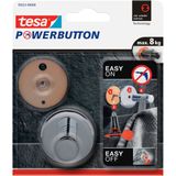 3x Tesa Powerbutton chroom ronde haken large - Klusbenodigdheden - Huishouding - Tesa - Powerbutton - Ophanghaken/ophanghaakjes - Badkamer/keuken haken