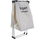 Wasmanden set - Light/Dark - 2x 60L compartiment - Aluminium frame - 39 x 38 x 60 cm