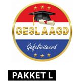 Geslaagd thema versiering pakket groot