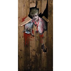 Rubies Horror deurposter - zombie -  182 x 97 cm - Halloween thema versieringen