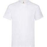 Set van 2x stuks t-shirt wit heren - Ronde hals - 185 g/m2 - (Onder)shirt - Witte shirts voor mannen, maat: XL (EU 54)