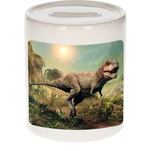 Dieren stoere t-rex dinosaurus foto spaarpot 9 cm jongens en meisjes - Cadeau spaarpotten stoere t-rex dinosaurus dinosaurussen liefhebber