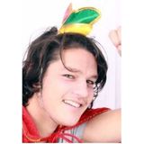 Mini prinsenmuts rood/geel/groen - Prins Carnaval