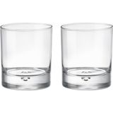 Bormioli Whisky tumbler glazen - 6x - Barglass serie - transparant - 280 ml