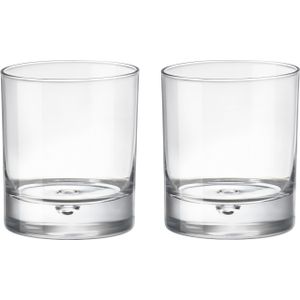 Bormioli Whisky tumbler glazen - 6x - Barglass serie - transparant - 280 ml