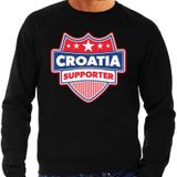 Croatia supporter schild sweater zwart voor heren - croatia landen sweater / kleding - EK / WK / Olympische spelen outfit
