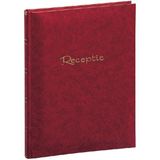 Rood receptiealbum gastenboek garen gebonden 205 x 260 mm - 48 paginas - Kunstleer - Bruiloft gastenboek