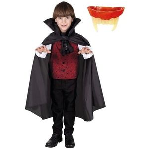 Dracula cape inclusief gebit voor kinderen