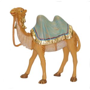 Beeldje van een kameel 16 cm - kamelen - Kerstbeeldjes/decoratiebeeldjes/kerststal beeldjes/dierenbeeldjes
