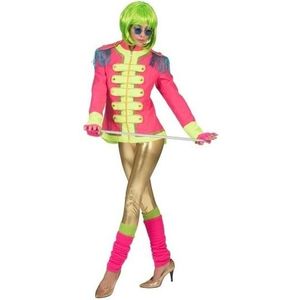 Neon roze circus directeur jas voor dames