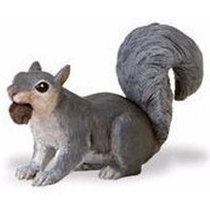 Plastic speelgoed figuur grijze eekhoorn 7 cm