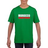 Groen Marokko supporter t-shirt voor heren - Marokkaanse vlag shirts