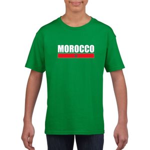 Groen Marokko supporter t-shirt voor heren - Marokkaanse vlag shirts