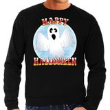 Happy Halloween spook verkleed sweater zwart voor heren - horror spook trui / kleding / kostuum
