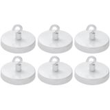 6x Magnetische ophang haken van metaal 4,7 cm - Feestversiering/decoratie ophangen - Ophanghaken 47 mm