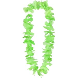 Boland Boland Hawaii krans/slinger - Tropische kleuren groen - Bloemen hals slingers - Party verkleed accessoires