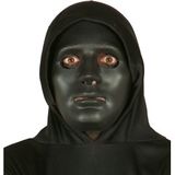 Zwart effen halloween masker