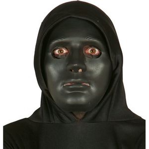 Zwart effen halloween masker