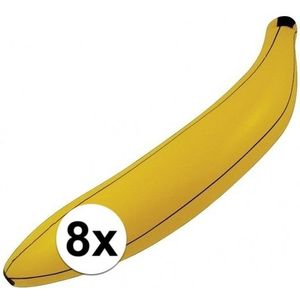 8x Opblaasbare banaan/bananen 80 cm