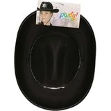 Atosa Carnaval verkleed Cowboy hoed Kentucky - zwart - kinderen - Western Sheriff thema
