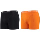 Lemon and Soda boxershorts 2-pak zwart en oranje S