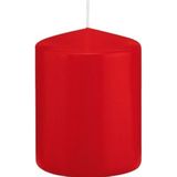 Trend Candles - Stompkaarsen set 6x stuks rood 8 en 12 cm