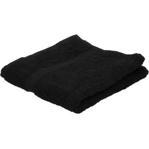 Luxe handdoeken zwart 50 x 90 cm 550 grams - Badkamer textiel badhanddoeken