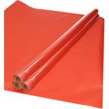 Inpakpapier/cadeaupapier - 5x rollen - roodbruin - 70 x 200 cm
