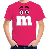 Bellatio Decorations verkleed t-shirt M voor kinderen - roze - jongen - carnaval/themafeest kostuum